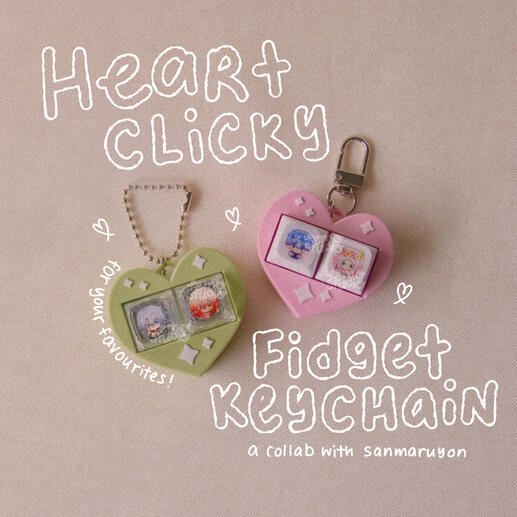 Heart Clicky Keychains